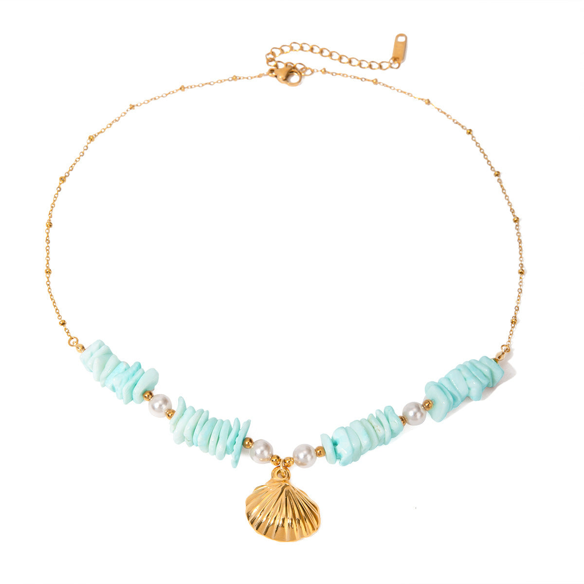 Collar con colgante de concha de perla