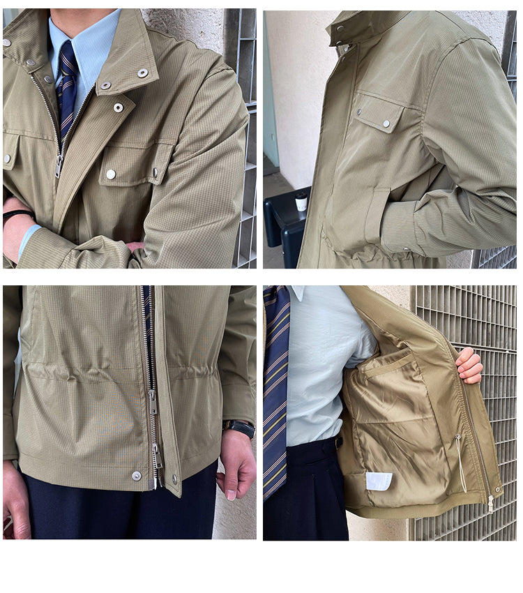 Chaqueta a cuadros, corte ligeramente holgado, para hombre