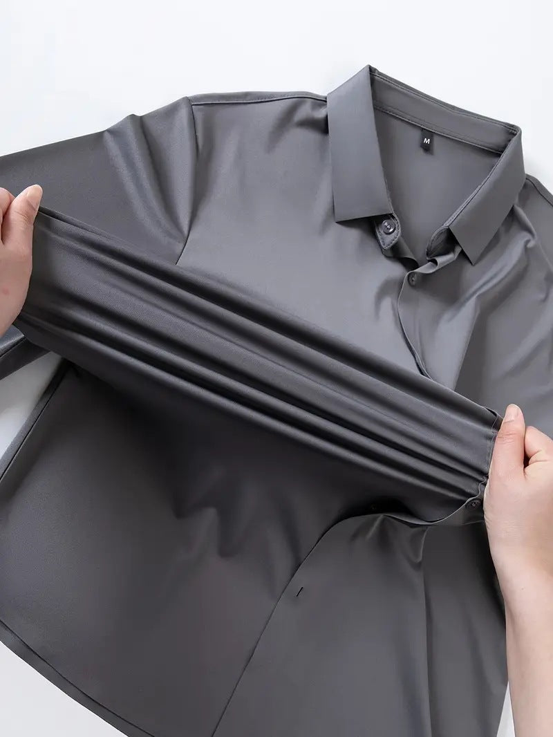 Camisa de vestir fresca y transpirable para hombre