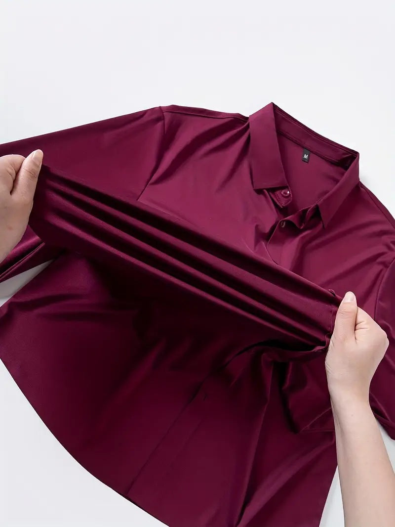 Camisa de vestir fresca y transpirable para hombre