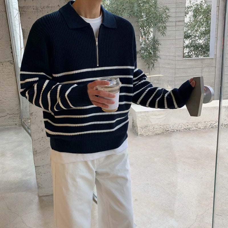 Jersey de manga larga con solapas para hombre