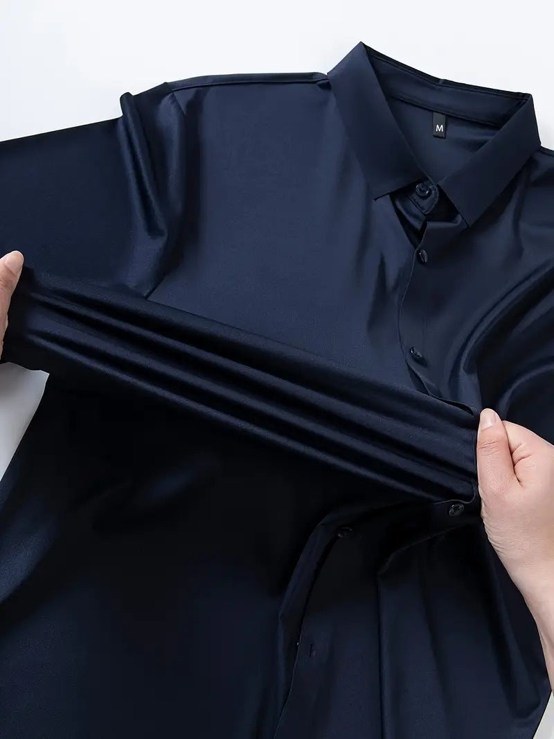 Camisa de vestir fresca y transpirable para hombre