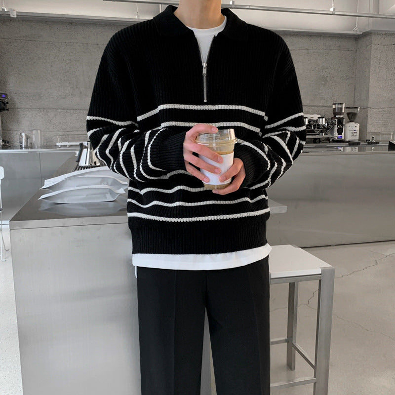 Jersey de manga larga con solapas para hombre