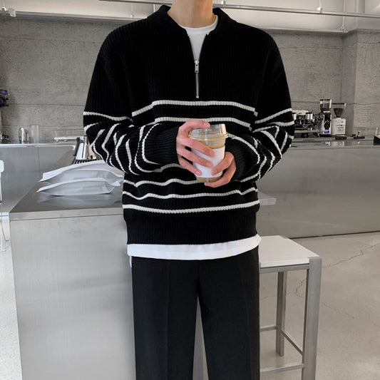 Jersey de manga larga con solapas para hombre