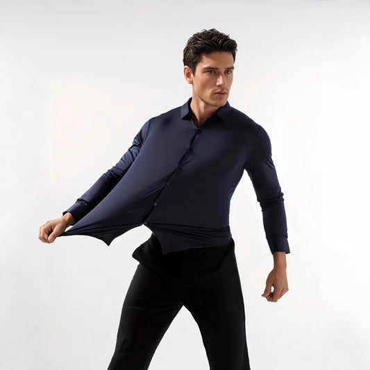 Camisa de vestir fresca y transpirable para hombre