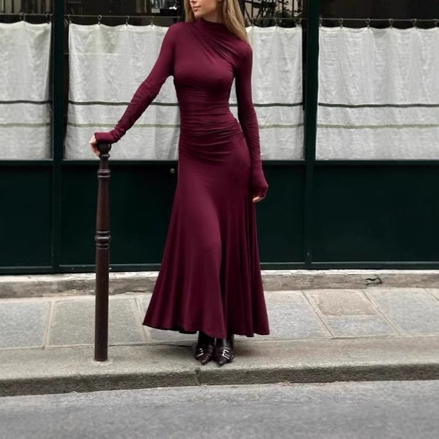 Long Sleeves Hip Long Dress